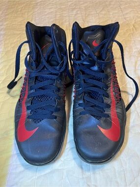 Rare Nike ID Hyperdunk Blue Red 553201-991 Basketball Shoes Sneakers US 9.5